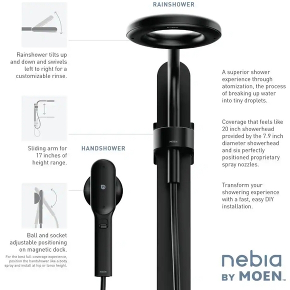 Moen Nebia Rainshower (N207C0BL) - Picture 6 of 8